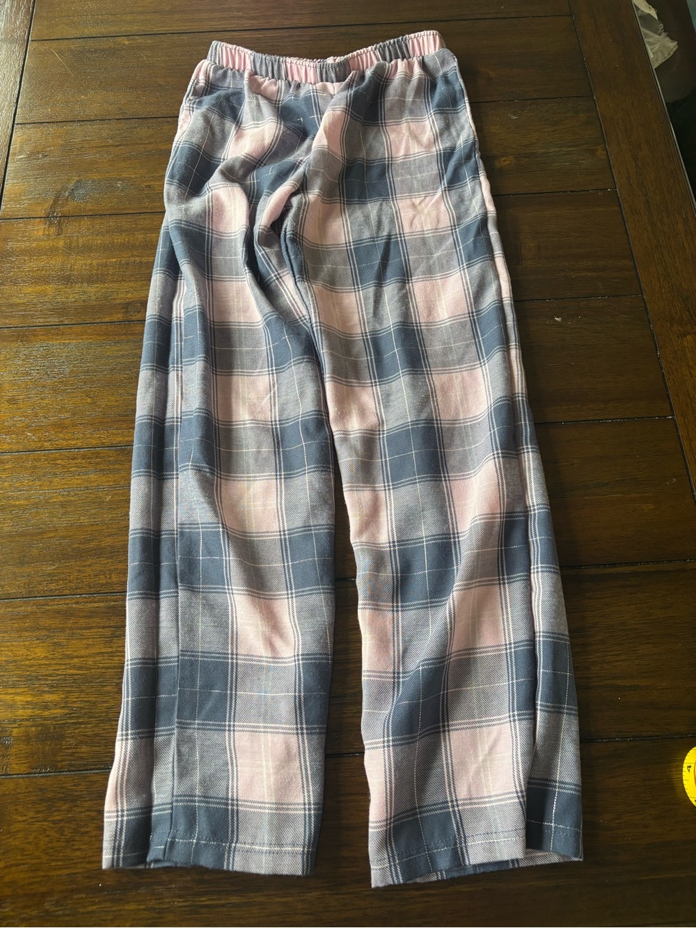 Plaid Fleece Pajama Pants - Pink & Gray